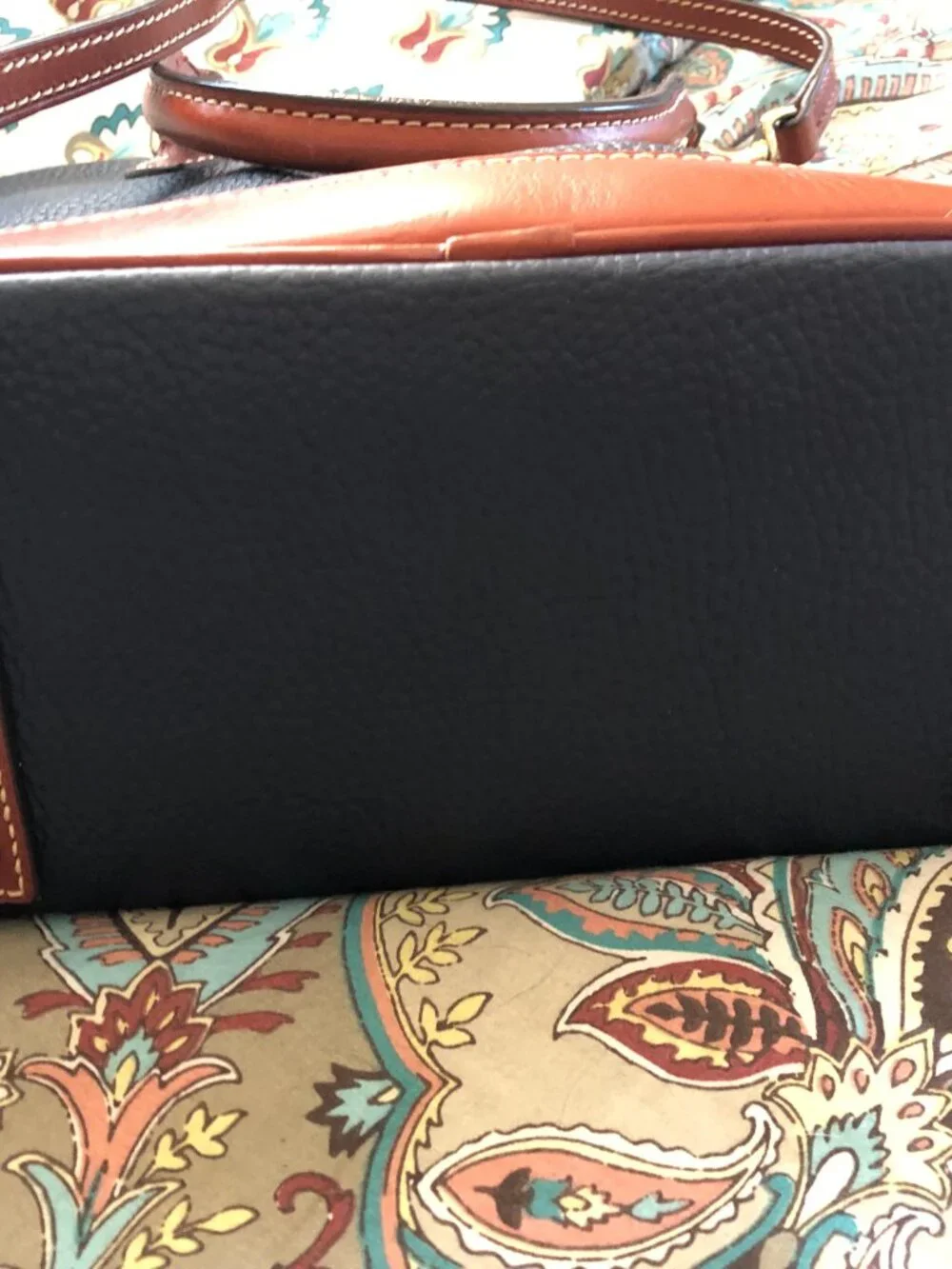 Dooney & Bourke satchel handbag, navy, gently used